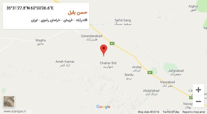 روستای حسن بلبل بر روی نقشه