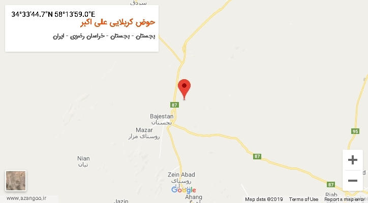 روستای حوض کربلایی علی اکبر بر روی نقشه