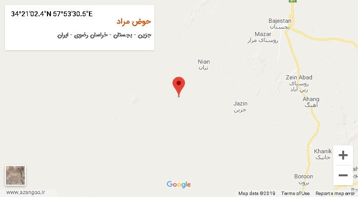 روستای حوض مراد بر روی نقشه