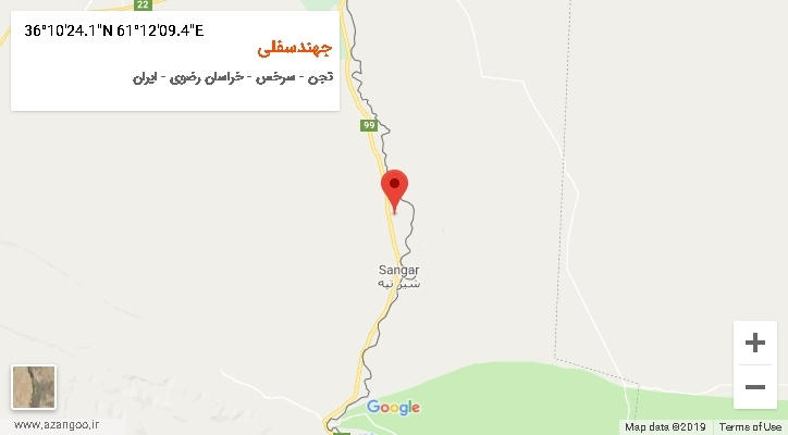 روستای جهندسفلی بر روی نقشه