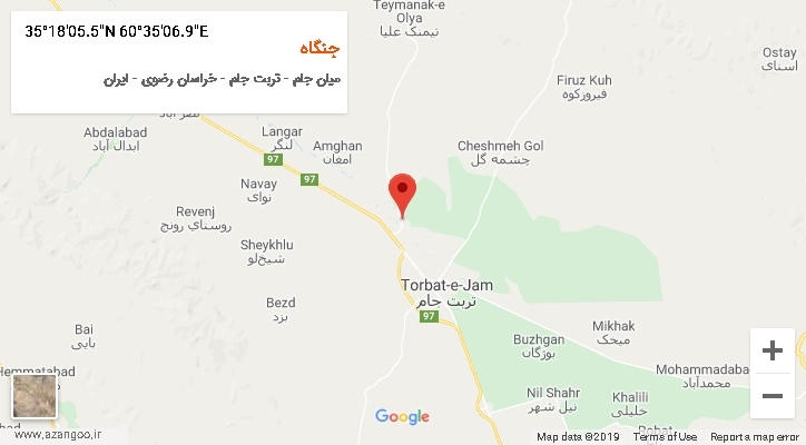 روستای جنگاه بر روی نقشه