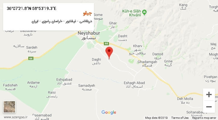 روستای جیلو بر روی نقشه