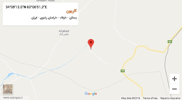 روستای کاریون بر روی نقشه
