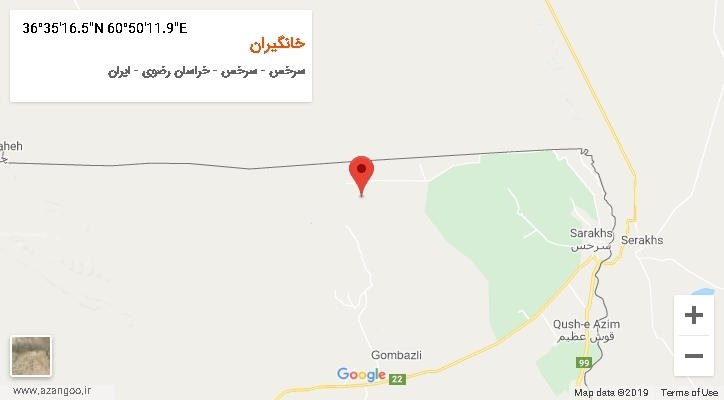 روستای خانگیران بر روی نقشه