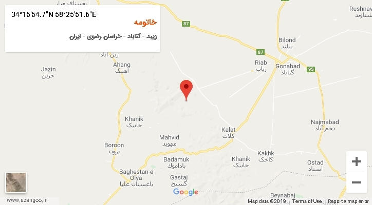 روستای خاتومه بر روی نقشه