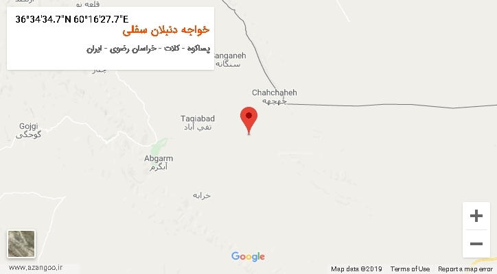روستای خواجه دنبلان سفلی بر روی نقشه