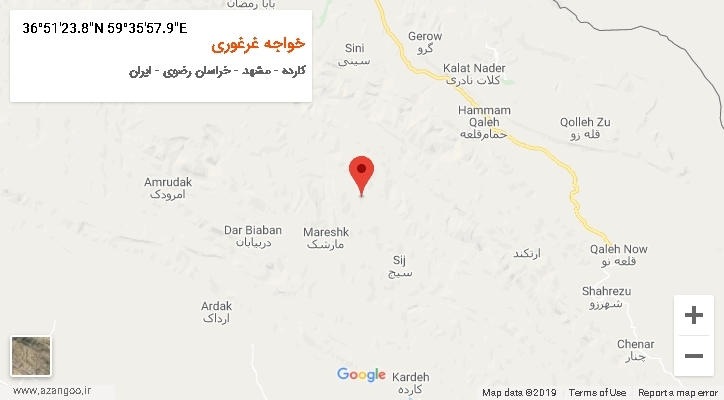 روستای خواجه غرغوری بر روی نقشه