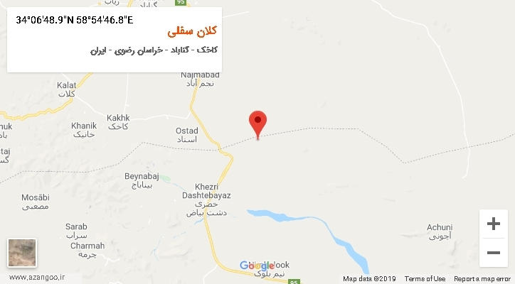 روستای کلان سفلی بر روی نقشه