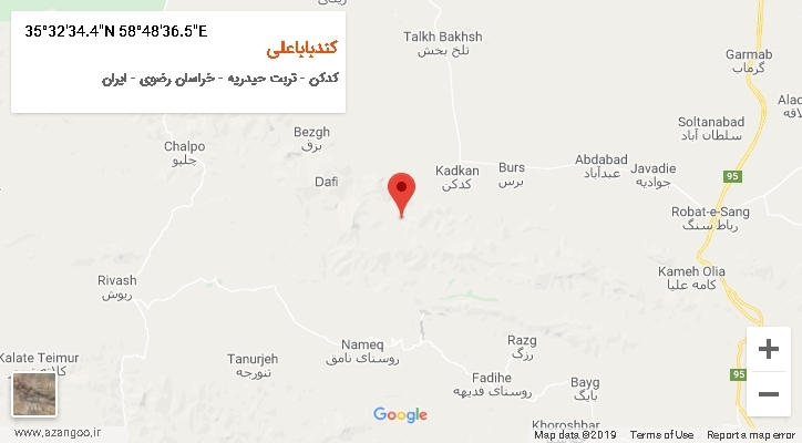 روستای کندباباعلی بر روی نقشه