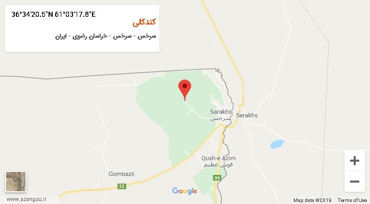 روستای کندکلی بر روی نقشه
