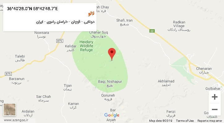 روستای لالو بر روی نقشه