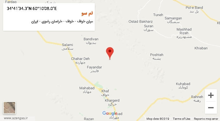 روستای لم سو بر روی نقشه