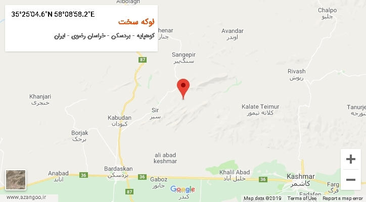 روستای لوکه سخت بر روی نقشه