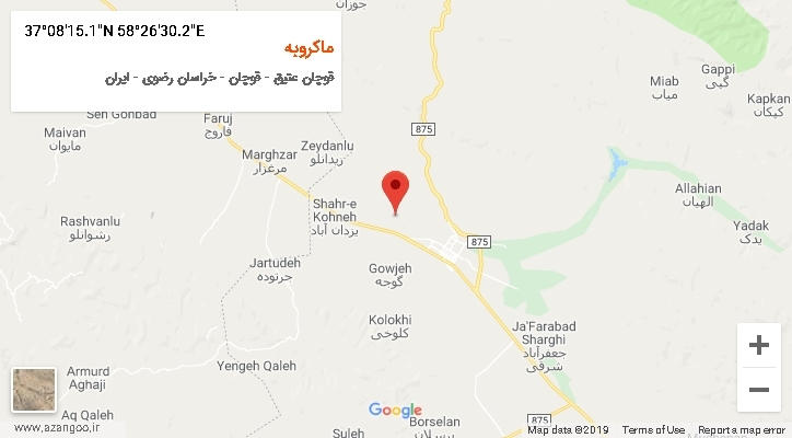 روستای ماکروبه بر روی نقشه