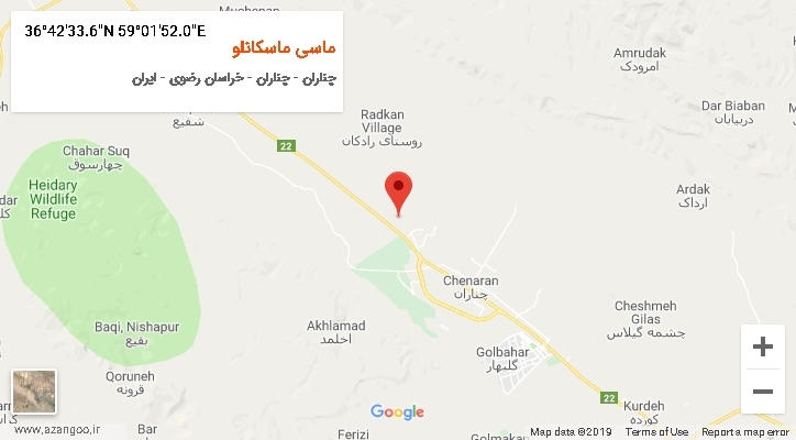 روستای ماسی ماسکانلو بر روی نقشه