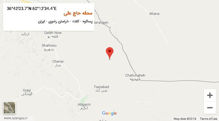 روستای محله حاج علی بر روی نقشه