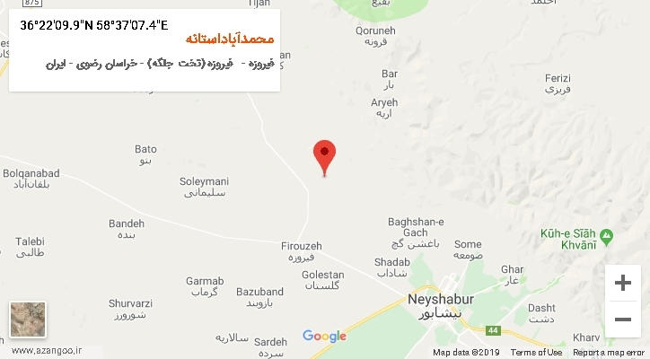 روستای محمدآباداستانه بر روی نقشه