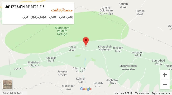 روستای محمدآبادگفت بر روی نقشه