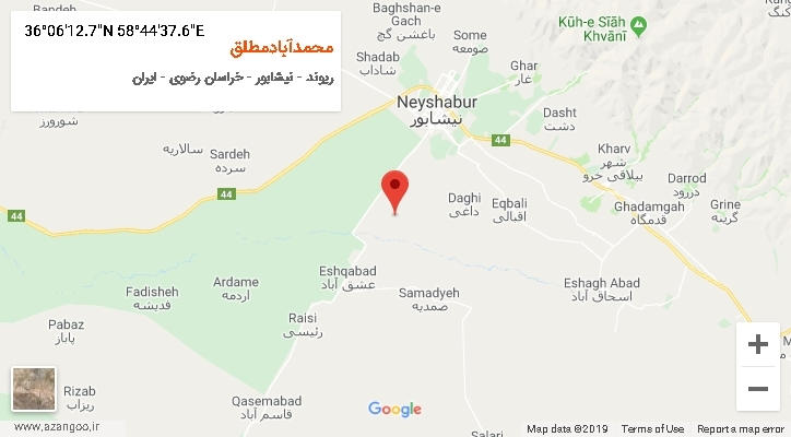 روستای محمدآبادمطلق بر روی نقشه