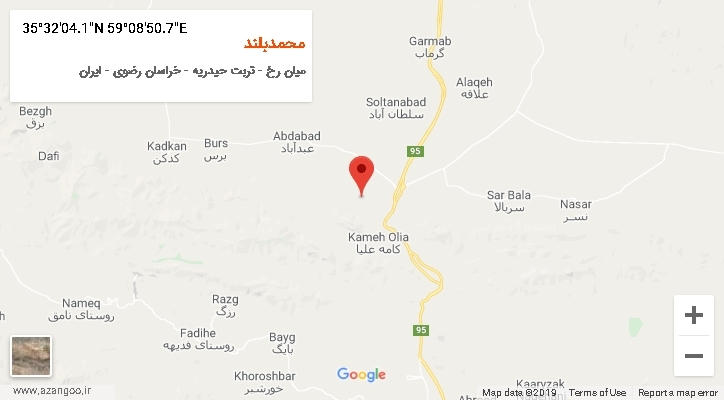 روستای محمدبلند بر روی نقشه