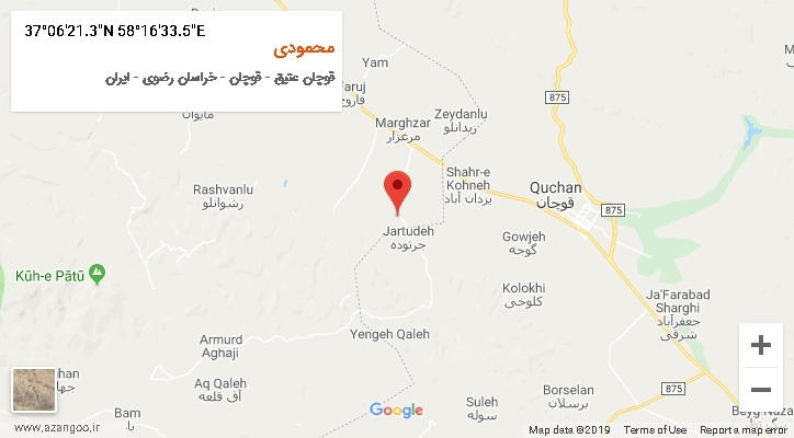 روستای محمودی بر روی نقشه