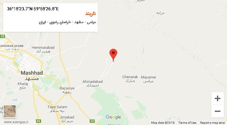 روستای ناربند بر روی نقشه