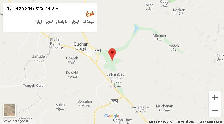 روستای ناوخ بر روی نقشه