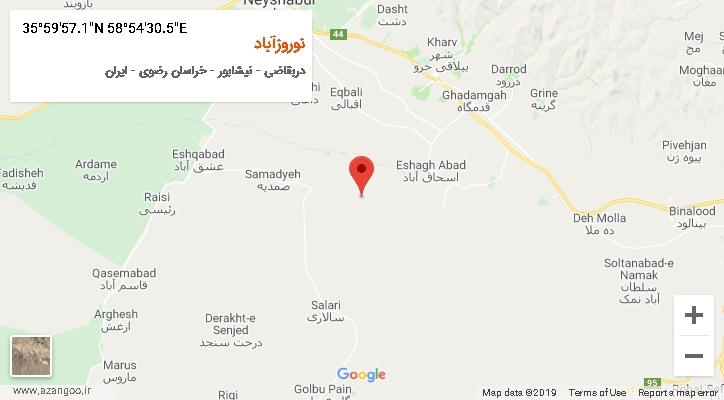 روستای نوروزآباد بر روی نقشه