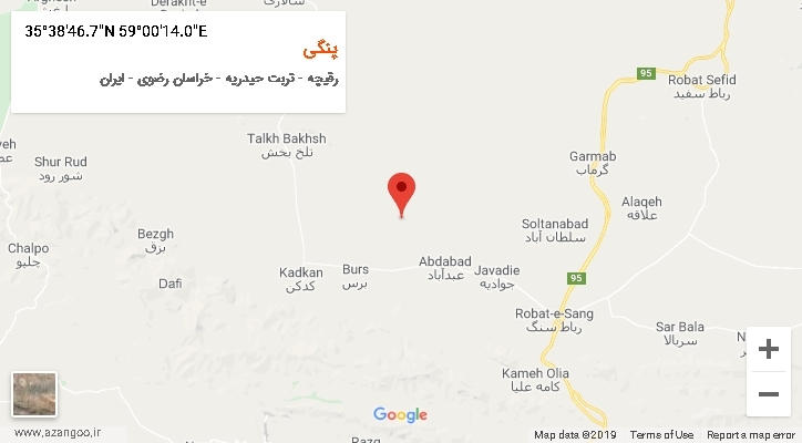 روستای پنگی بر روی نقشه