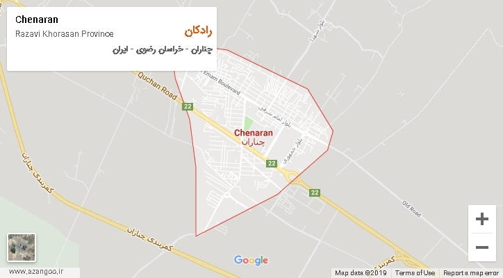 دهستان رادکان بر روی نقشه