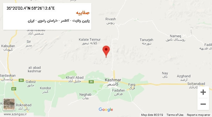 روستای صفاییه بر روی نقشه
