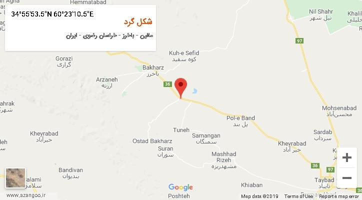 روستای شکل گرد بر روی نقشه