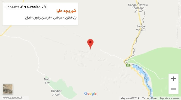 روستای شوریچه علیا بر روی نقشه