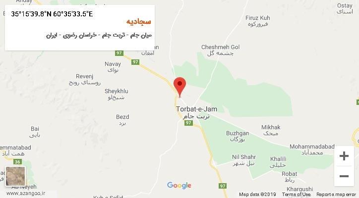 روستای سجادیه بر روی نقشه