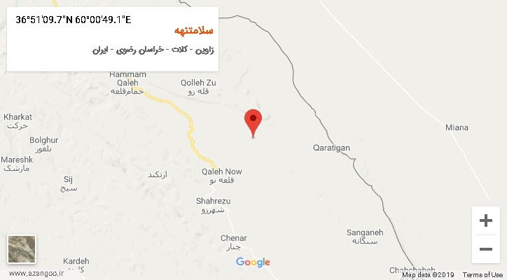 روستای سلامتنهه بر روی نقشه