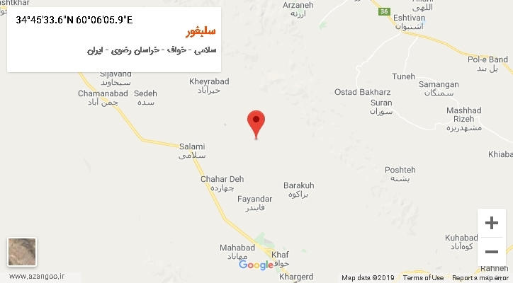 روستای سلبغور بر روی نقشه