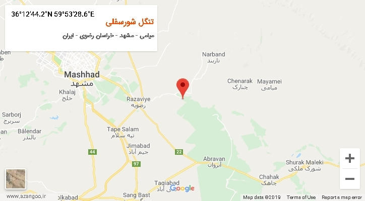 روستای تنگل شورسفلی بر روی نقشه