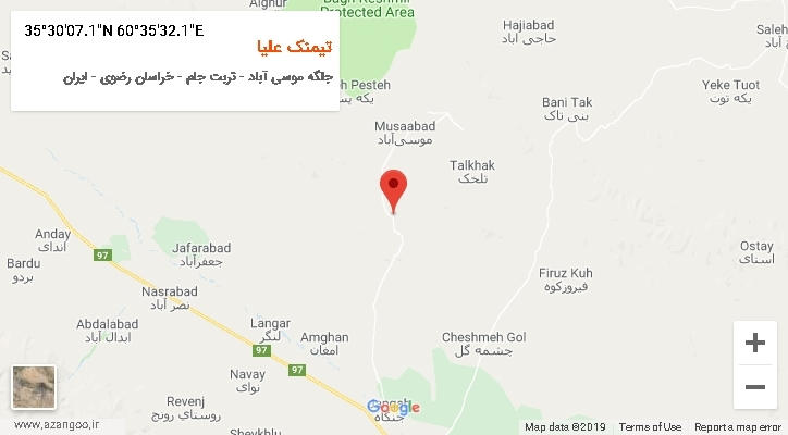 روستای تیمنک علیا بر روی نقشه