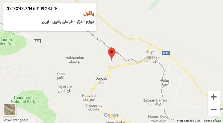 روستای یاقول بر روی نقشه