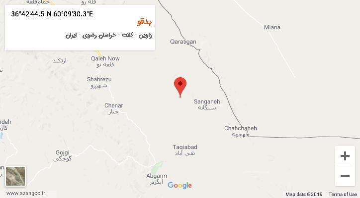 روستای یدقو بر روی نقشه