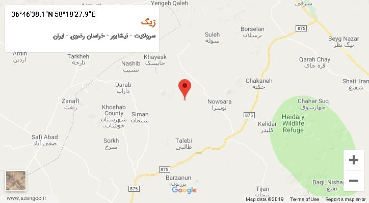 روستای زیگ بر روی نقشه