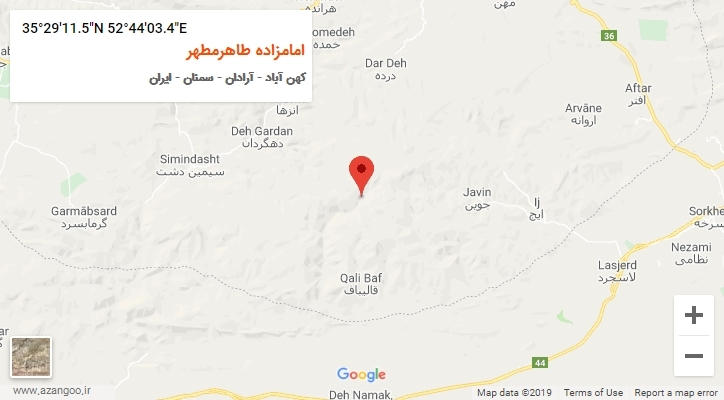 روستای امامزاده طاهرمطهر بر روی نقشه