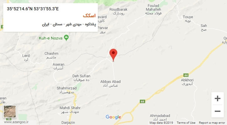 روستای اسکک بر روی نقشه