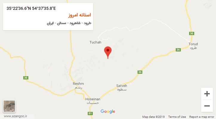 روستای استانه امروز بر روی نقشه
