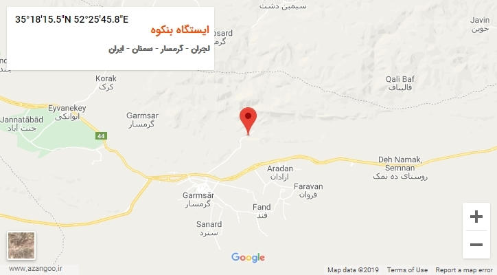 روستای ایستگاه بنکوه بر روی نقشه