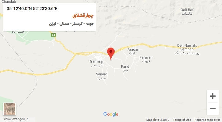 روستای چهارقشلاق بر روی نقشه