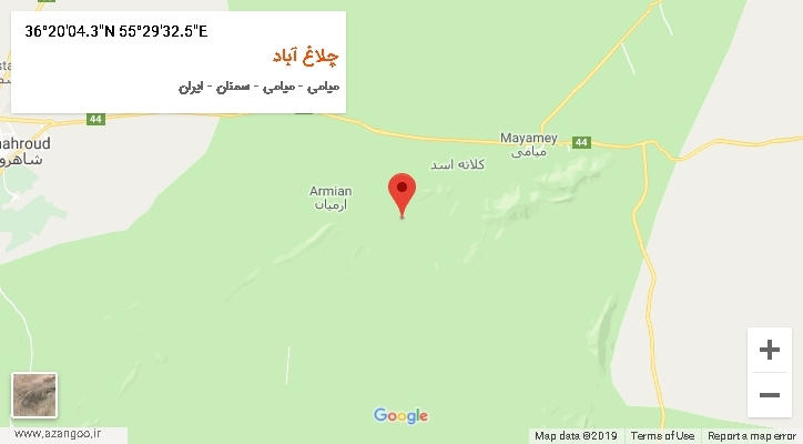 روستای چلاغ آباد بر روی نقشه