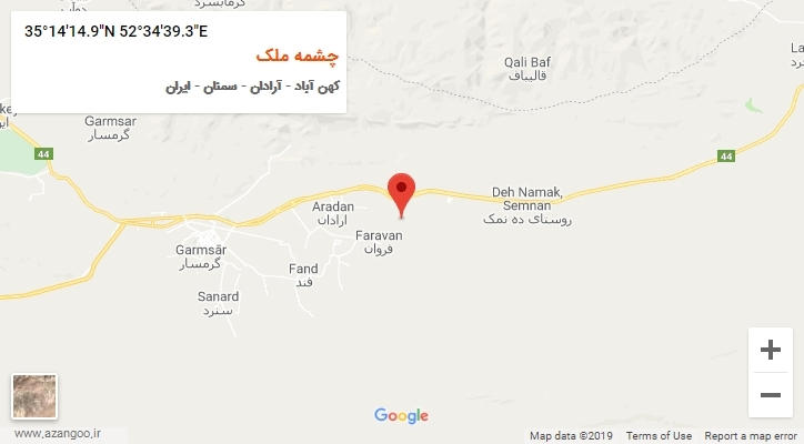 روستای چشمه ملک بر روی نقشه