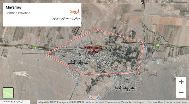 دهستان فرومد بر روی نقشه