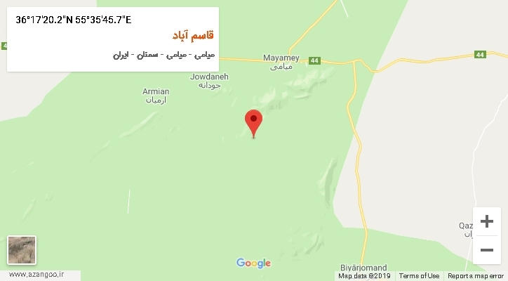 روستای قاسم آباد بر روی نقشه